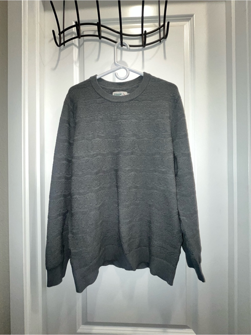 Wellen Wave Texture Stitch men’s grey Sweater